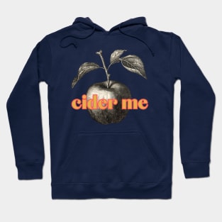 Cider Me! The Apples Secret Dream - Retro Vintage Black, Gold, and Cerise Style Hoodie